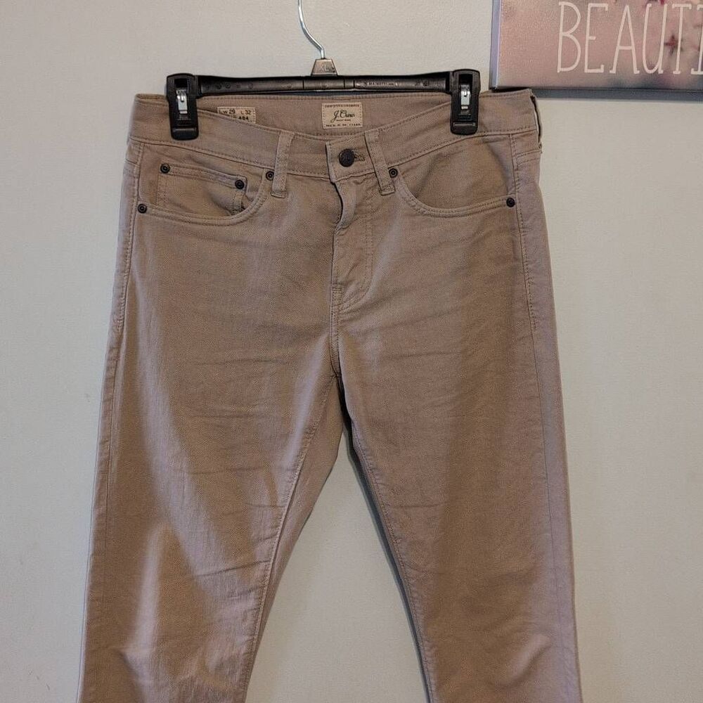 J. Crew Size 29 x 32 484 Slim Stretch Straight Tan Jeans Denim - Picture 2 of 7